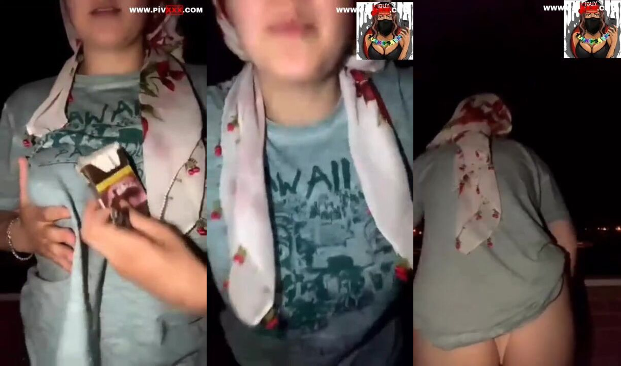 Türbanlı hatun, evin balkonunda götünü ve göğüslerini gösterdi İfşa Videoları