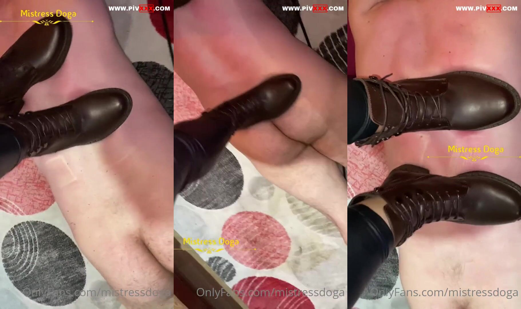 Kahverengi botlarımla sırt trample yapıyorum • mistress doğa İfşa Videoları