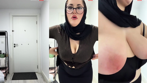 Türbanlı Hazal Kılınç soyunup amını parmaklıyor inliyor