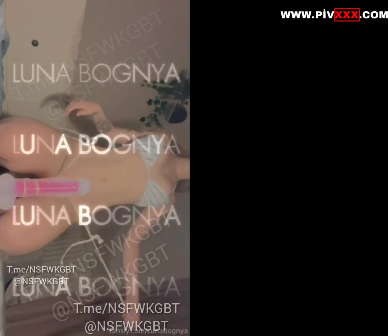 Luna bognya pembe dildo ile amını dolduruyor yalıyor İfşa Videoları