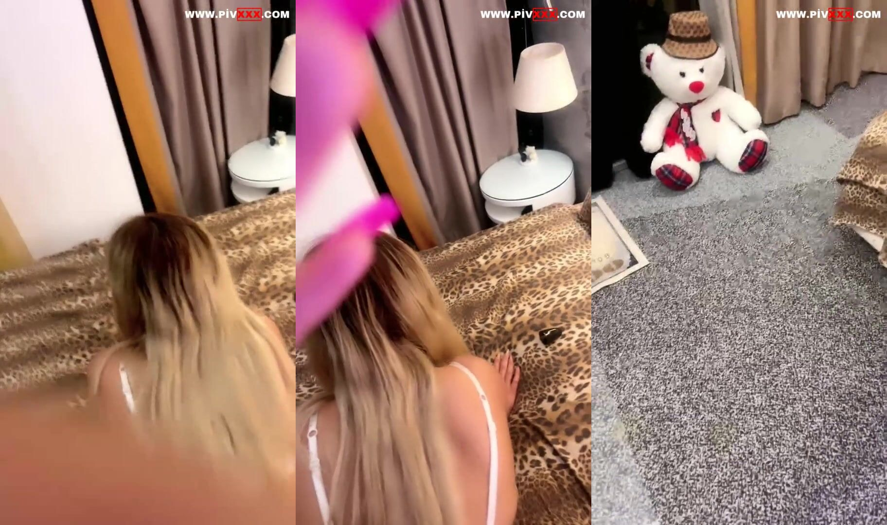 Tango leopar yatakta kıvırıp poposunu sallıyor amını elliyor İfşa Videoları