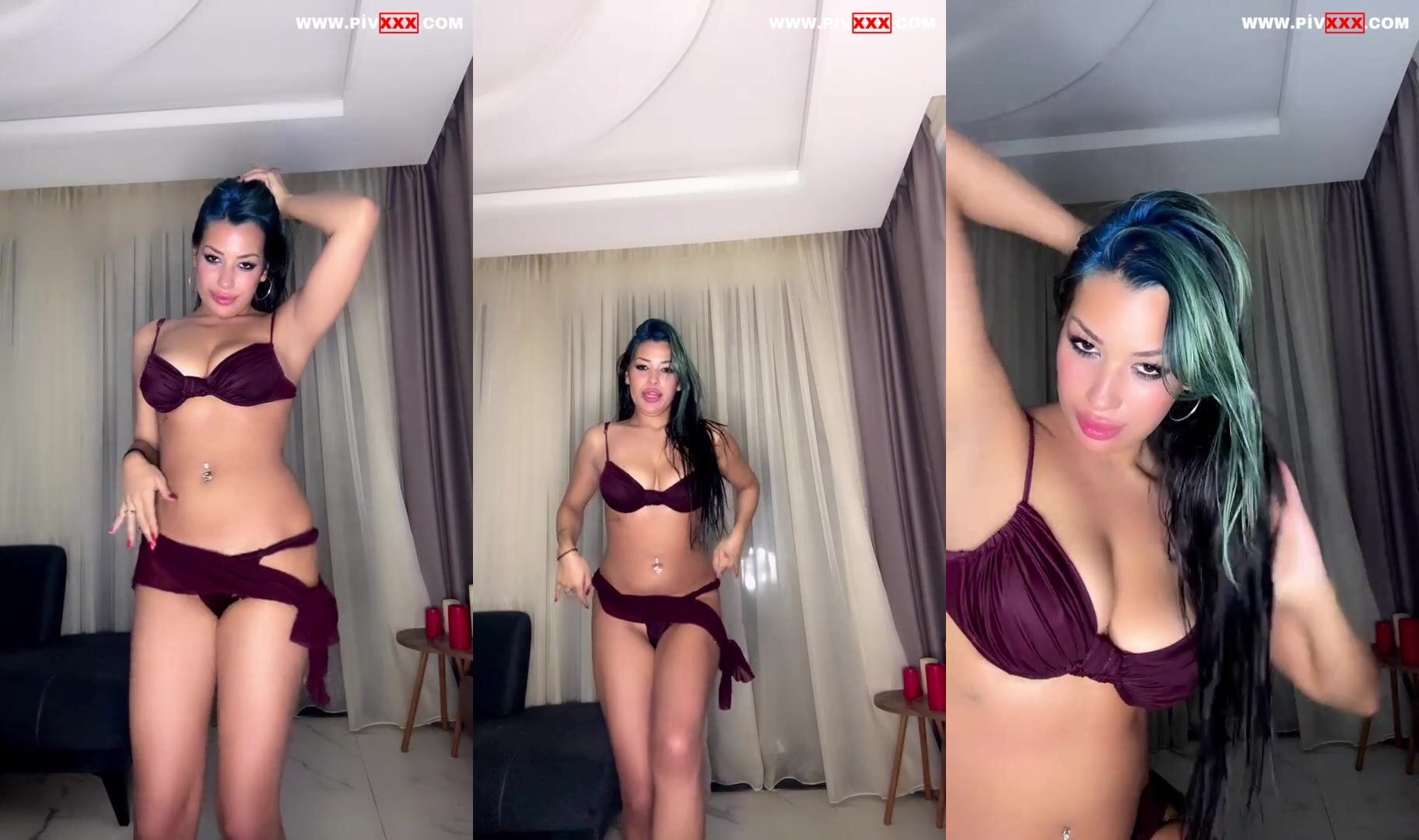Tango serenay okay seksi i̇ç çamaşırıyla dans edip poz veriyor İfşa Videoları