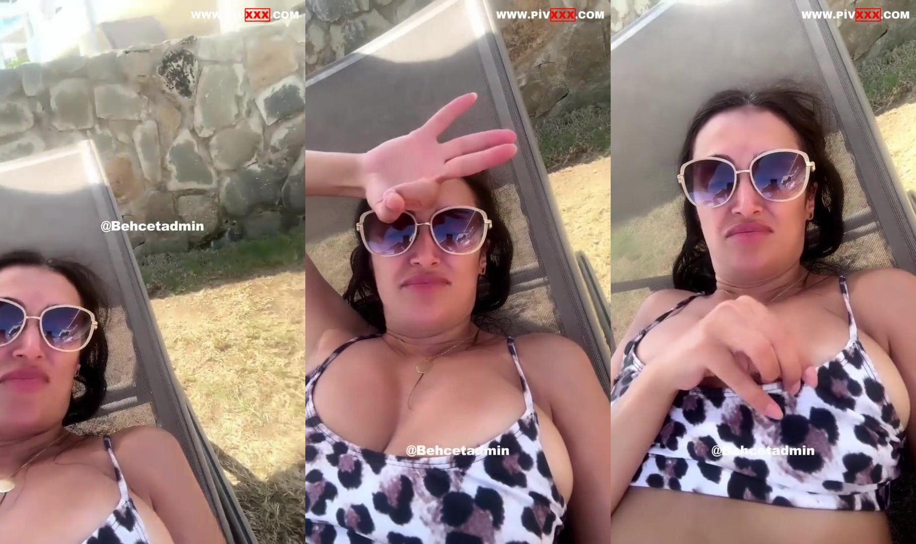 Eva tango live güneşlenirken meme ucunu gösteriyor İfşa Videoları