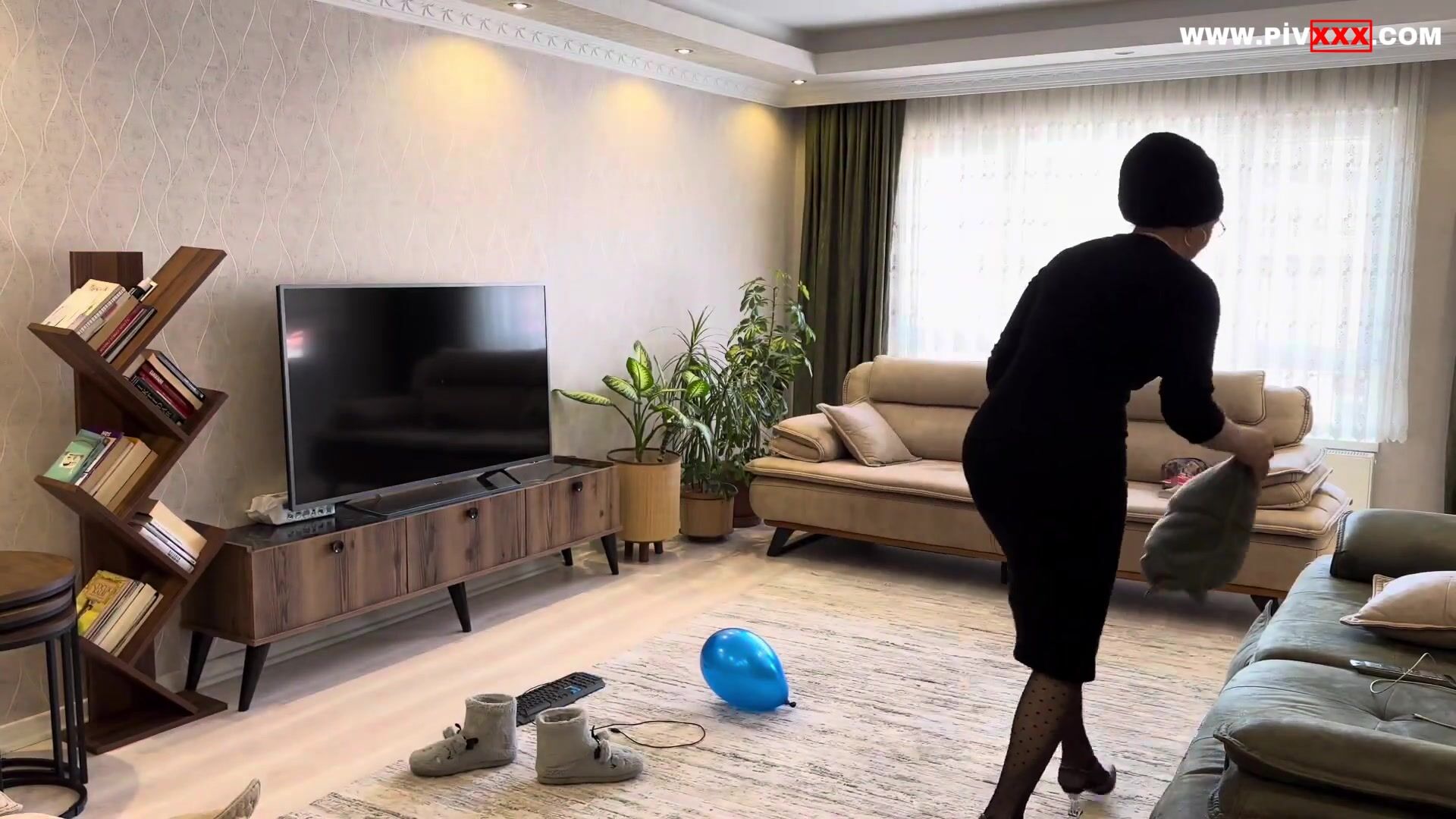 Türbanlı fatma ile her telden ev fantezisi, balonlu azgın oyun İfşa Videoları