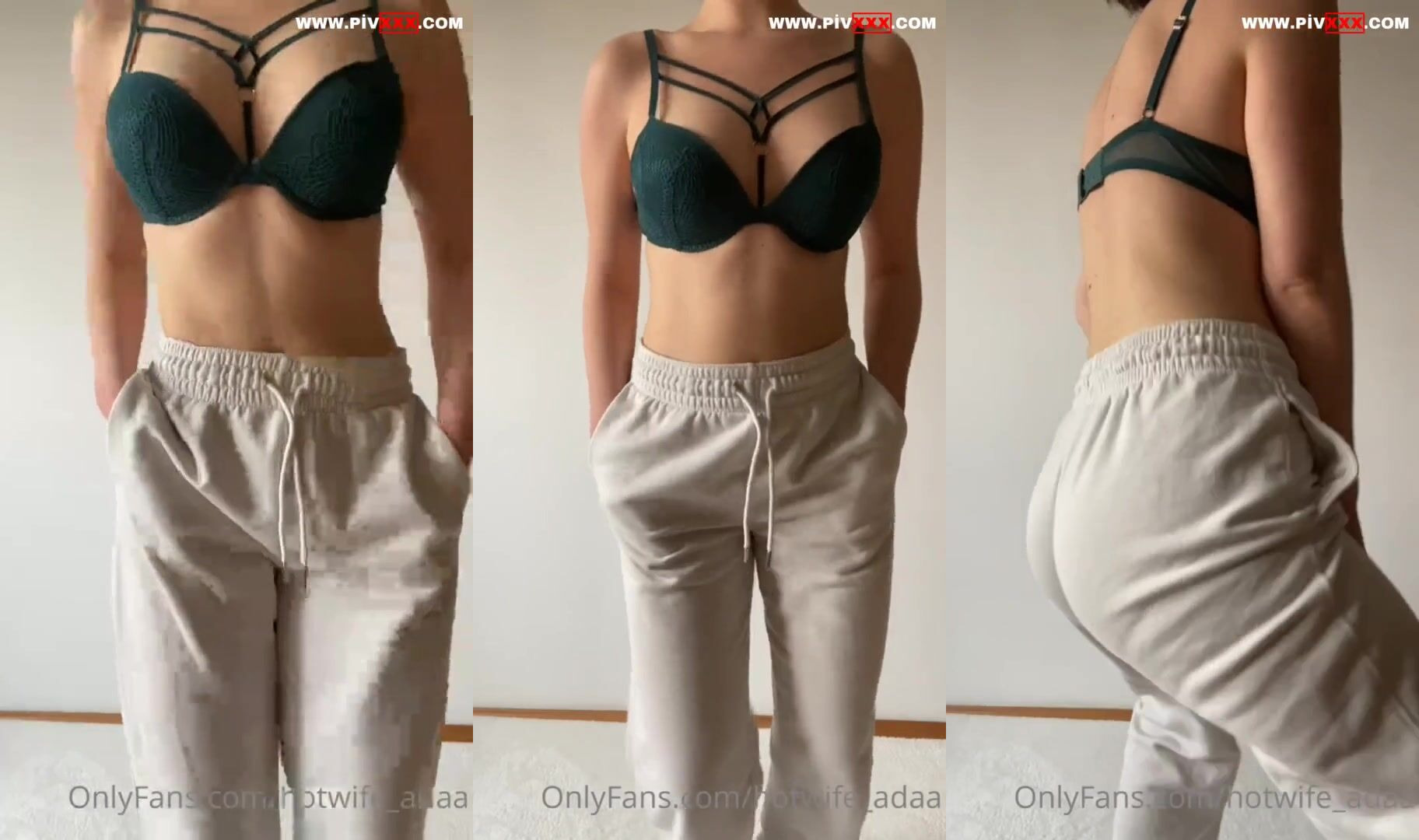 Venera-sy yeşil sütyenle poz verip sweatpants İfşa Videoları
