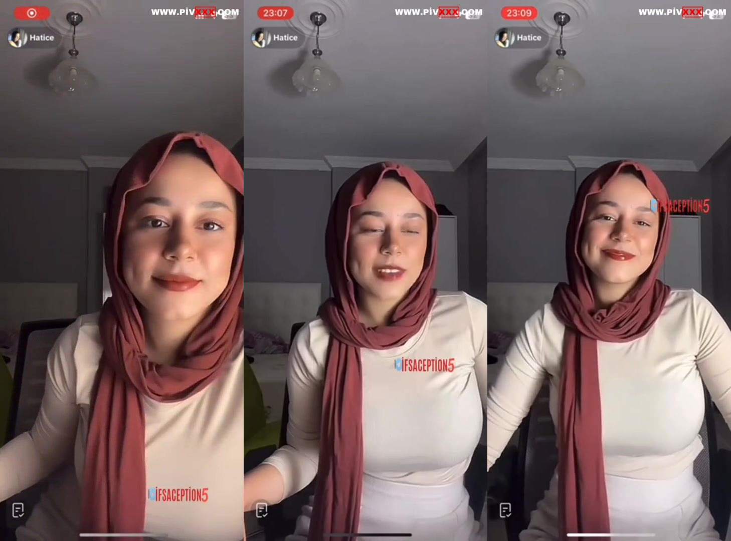 Tango hatice türbanlı canlı yayınında gülüp dans ediyor İfşa Videoları