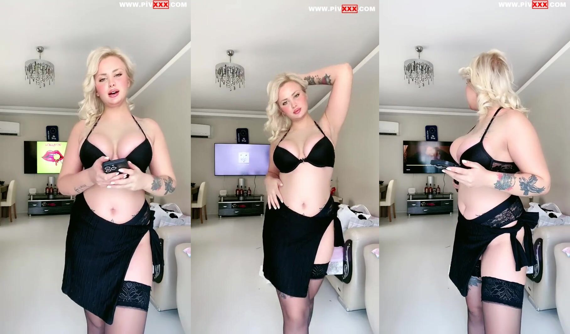 Hermes sarışın bomba azdırıcı pozlar verirken İfşa Videoları