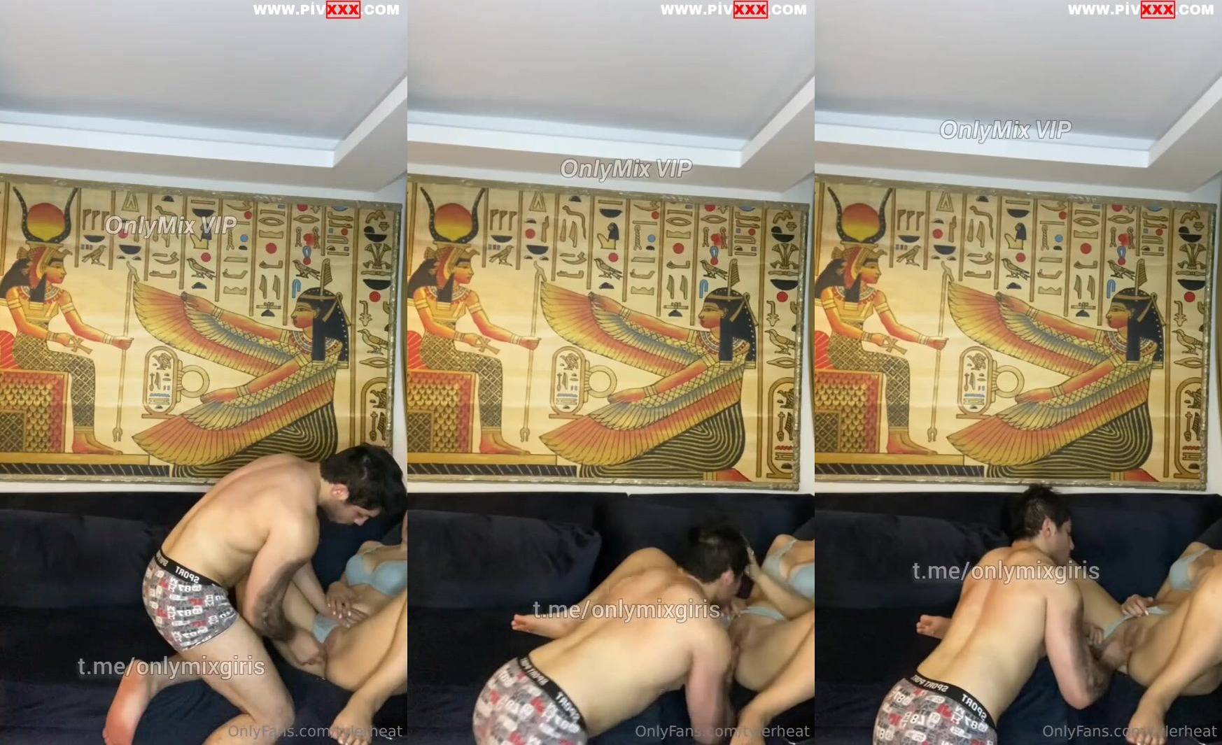 Tylerheat köle gibi yalıyor, sahibe onu eziyor İfşa Videoları
