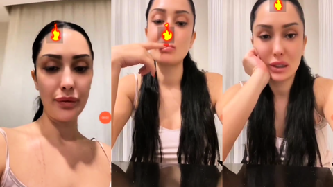 Zemheri Tango ateş efektiyle poz verip azdırıyor