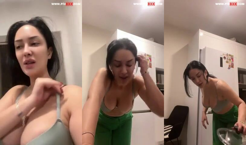 Zemheri tango mutfakta göğüslerini sallıyor İfşa Videoları