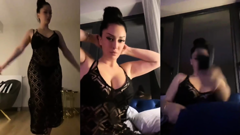 Zemheri Tango şarapla seksi pozlar veriyor
