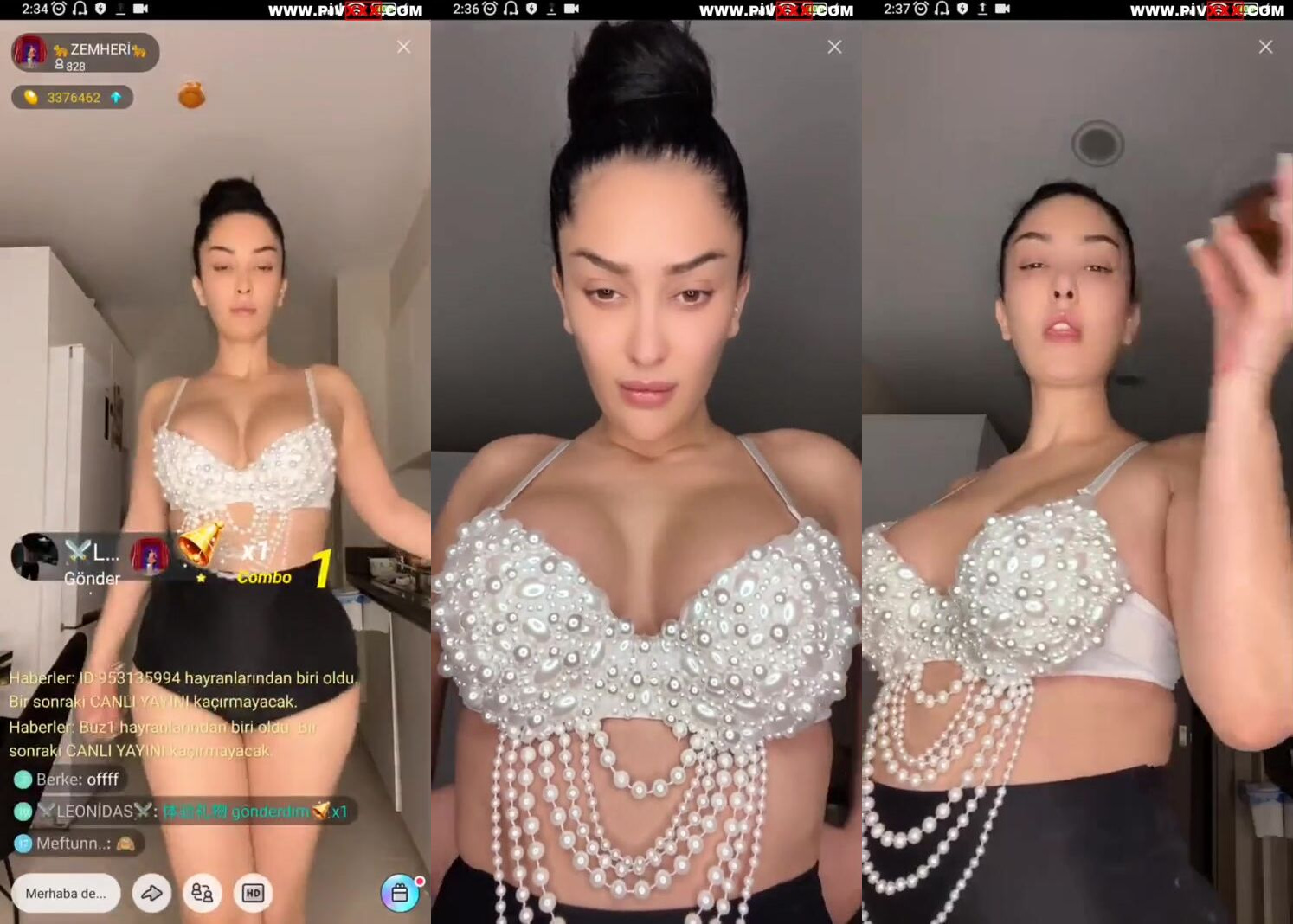 Zemheri tango tangoda iri memelerini sallayıp şov yapıyor İfşa Videoları