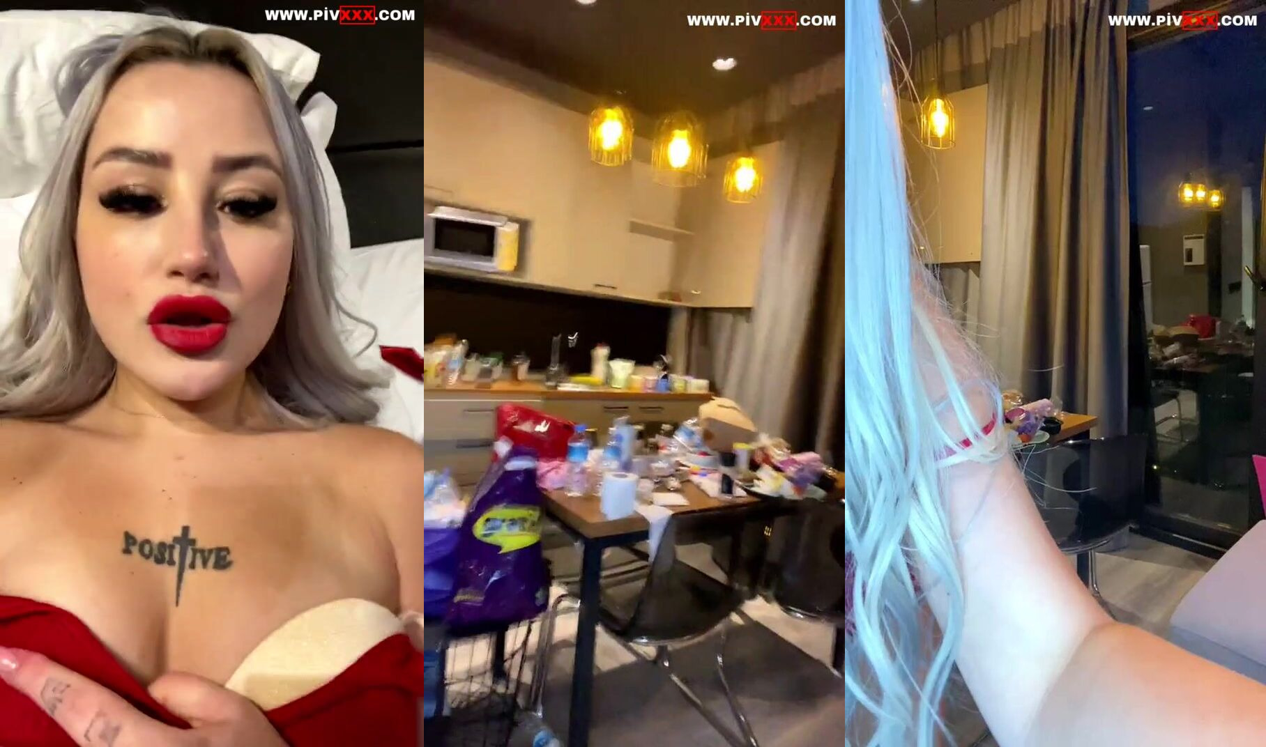 Tango lara dövmeli sarışınla ateşli striptiz şovu İfşa Videoları