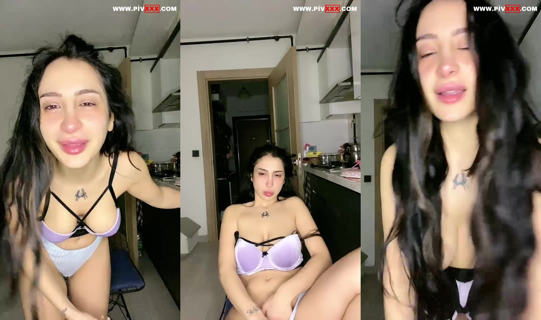 Tango pabirli webcam şovunda memelerini çıkarıp okşuyor İfşa Videoları