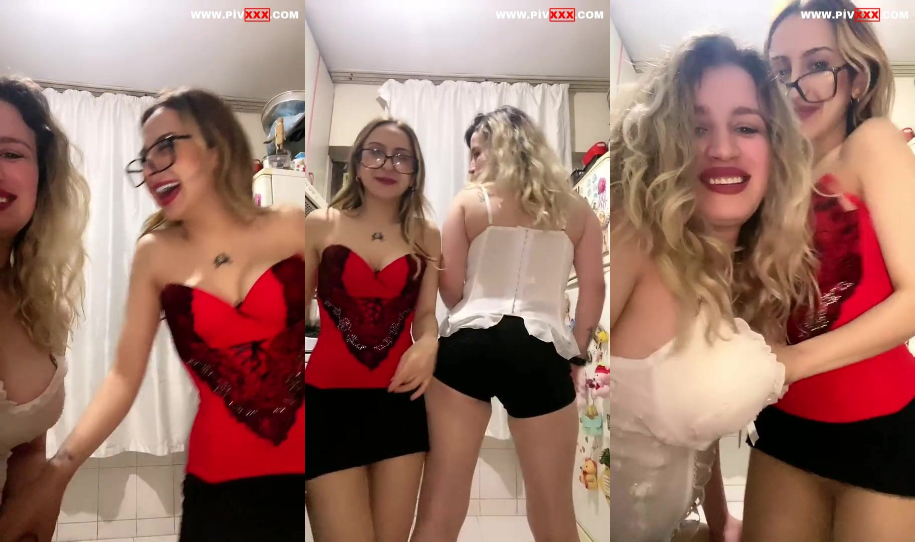 Tango pabirli mutfakta kız arkadaşıyla yaramazlık yapıyor İfşa Videoları