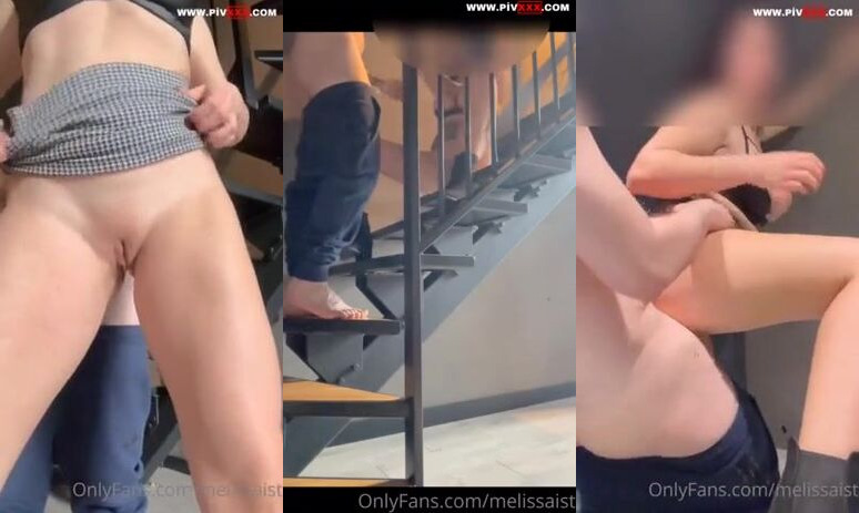 Melisaist merdivenlerde arkadan yiyor, adam sertçe sokuyor her basamakta İfşa Videoları