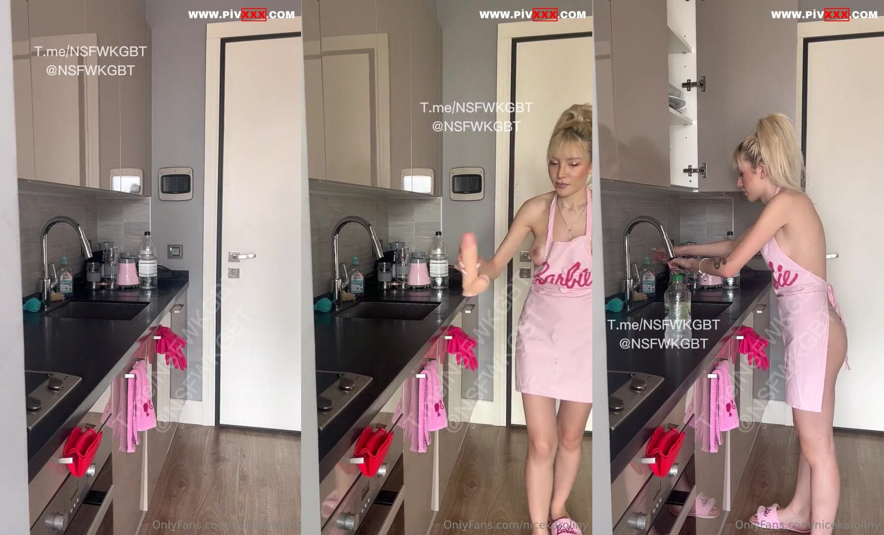Nicekaroliny mutfakta dildo emiyor ve yıkıyor İfşa Videoları