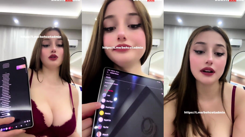 Benasteria iri memeleriyle webcam'de şov yapıyor
