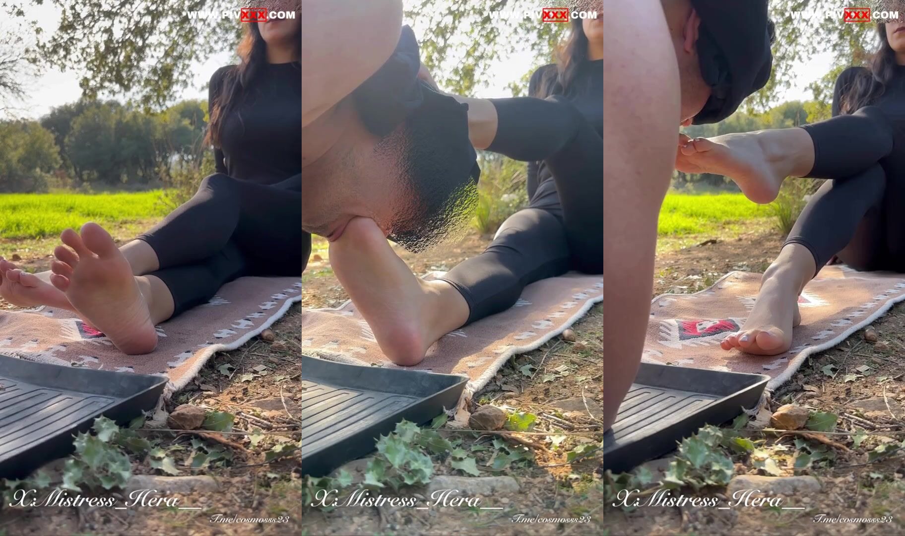 Sahibe cosmos kölesine ayaklarını yalatıyor parkta İfşa Videoları