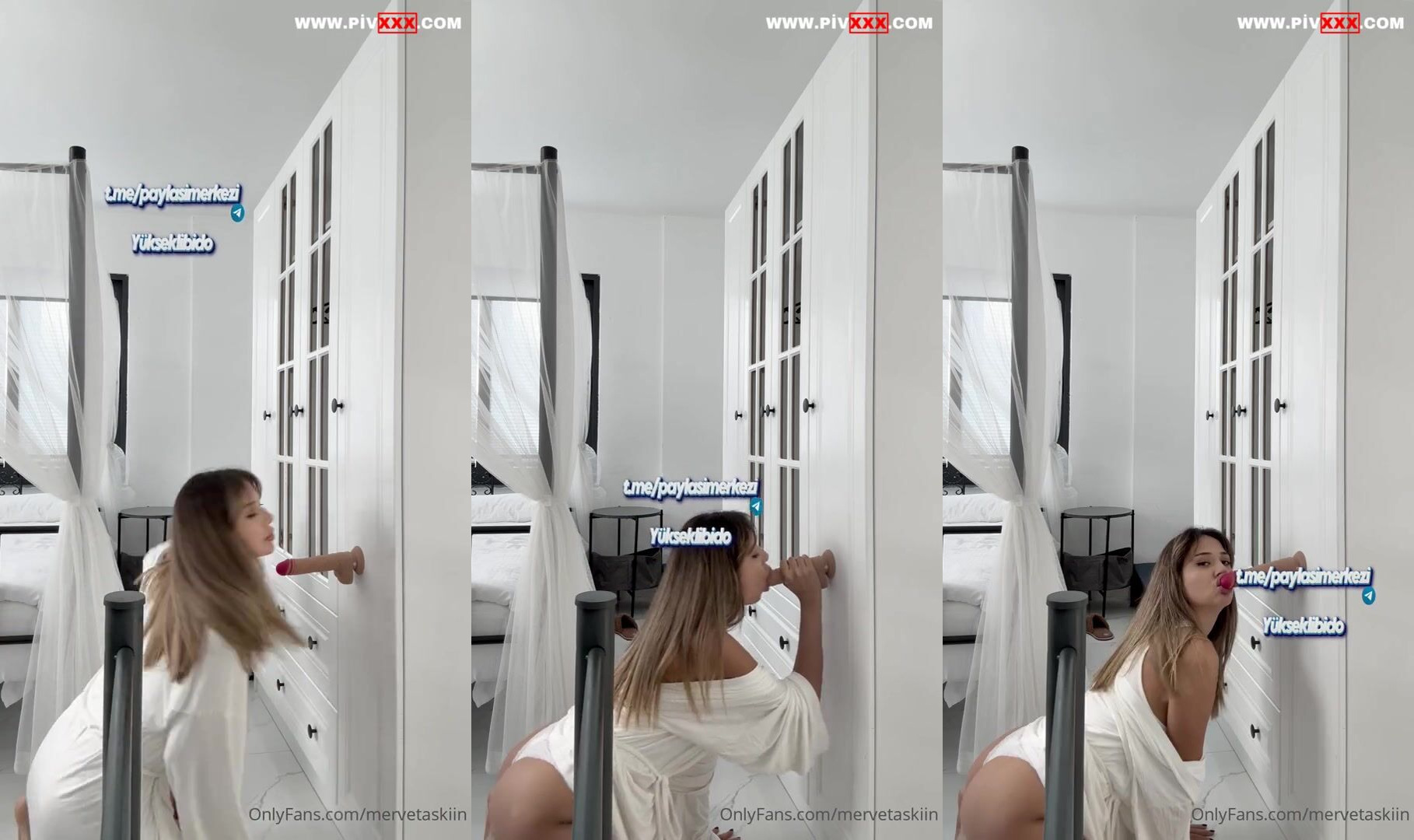 Merve taşkın dolapta dildo yalıyor İfşa Videoları
