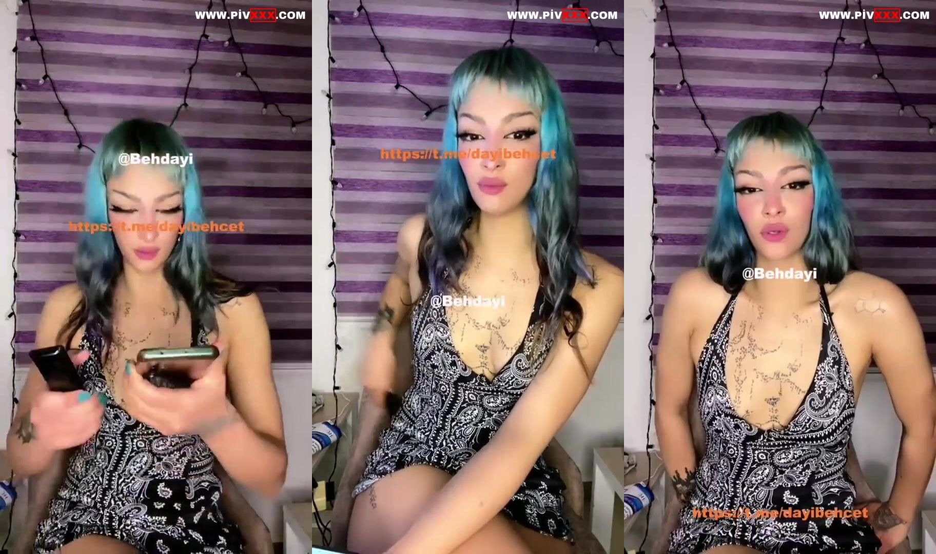 İremsu tango mavi saçlarıyla webcamde İfşa Videoları