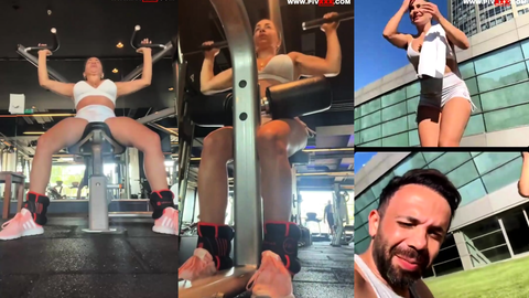 Serpil Cansız spor salonunda esneme hareketleriyle azdırıyor