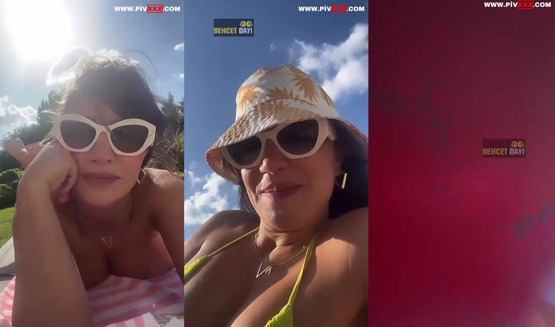 Serpil cansız havuz kenarında bikinisini çıkarıp azdırıcı pozlar veriyor İfşa Videoları