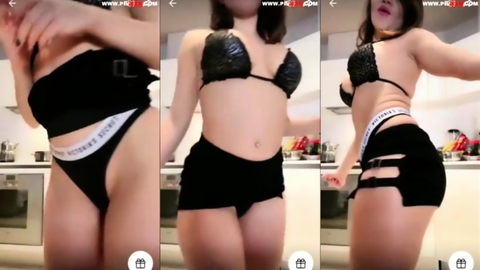 Serpil Cansız mutfakta seksi dansıyla kıvrılıyor, kalçalarını sallıyor