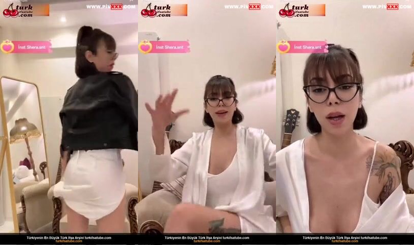 Şeydanur tunç gözlüklü haliyle soyunup göğüslerini açıyor İfşa Videoları
