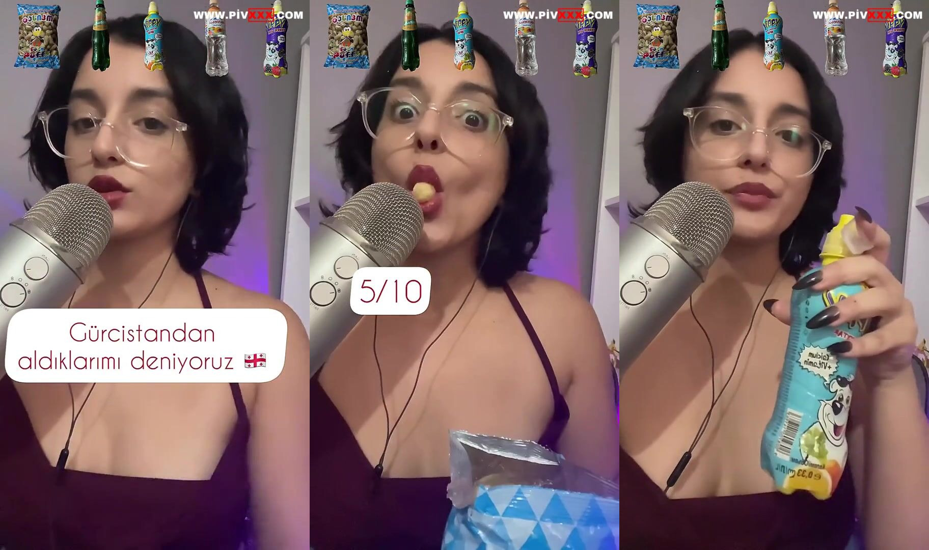 Senadeska asmr esmer hatun yiyecekleri tadıp not veriyor İfşa Videoları