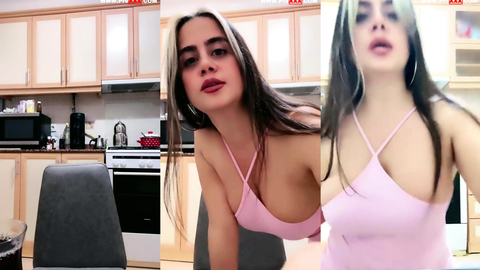 ayşe elbi canlı yayında kalçasını açıp öpücük atıyor