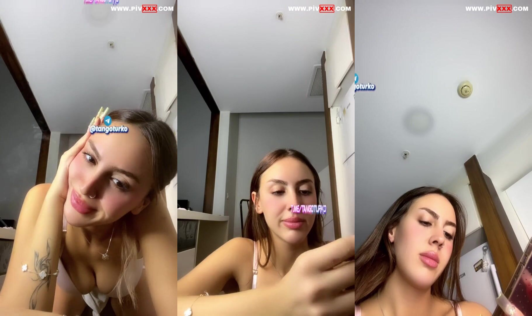 Semfunny tangoda memelerini gösterip kalçalarını açıyor İfşa Videoları