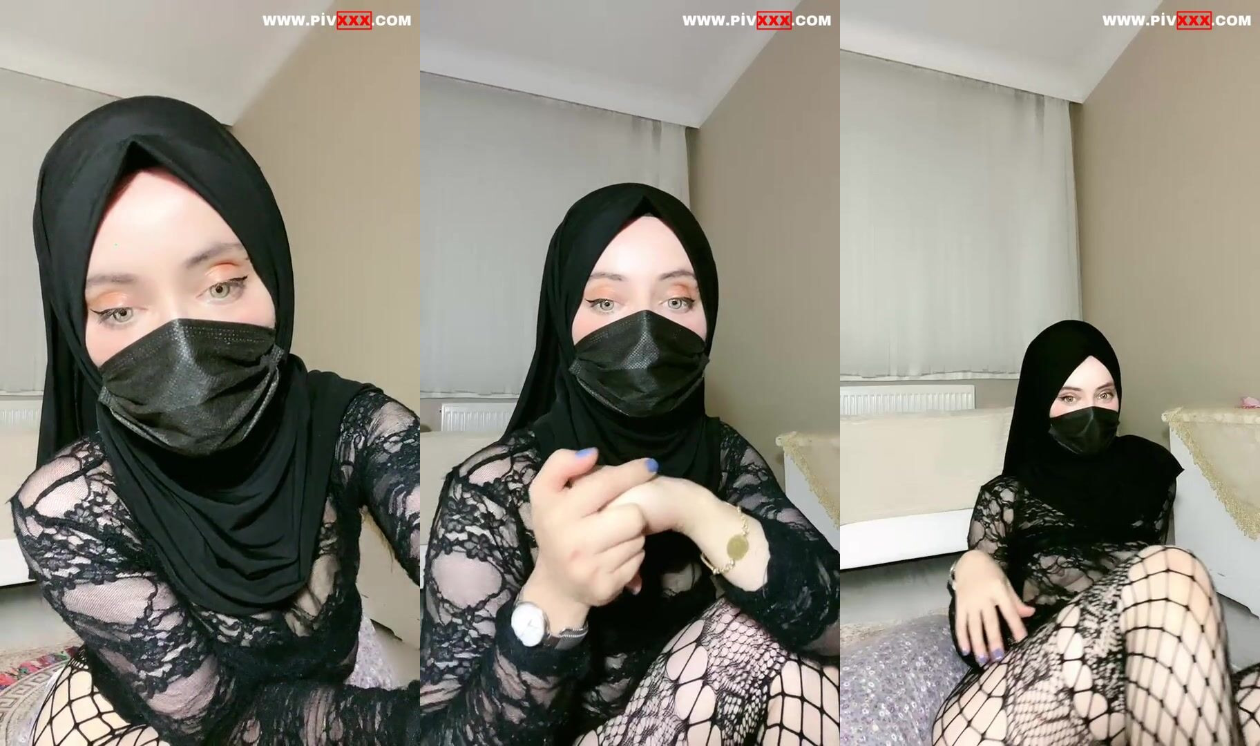 Türbanlı boncuk tangoda seksi pozlar verip kalçalarını açıyor İfşa Videoları
