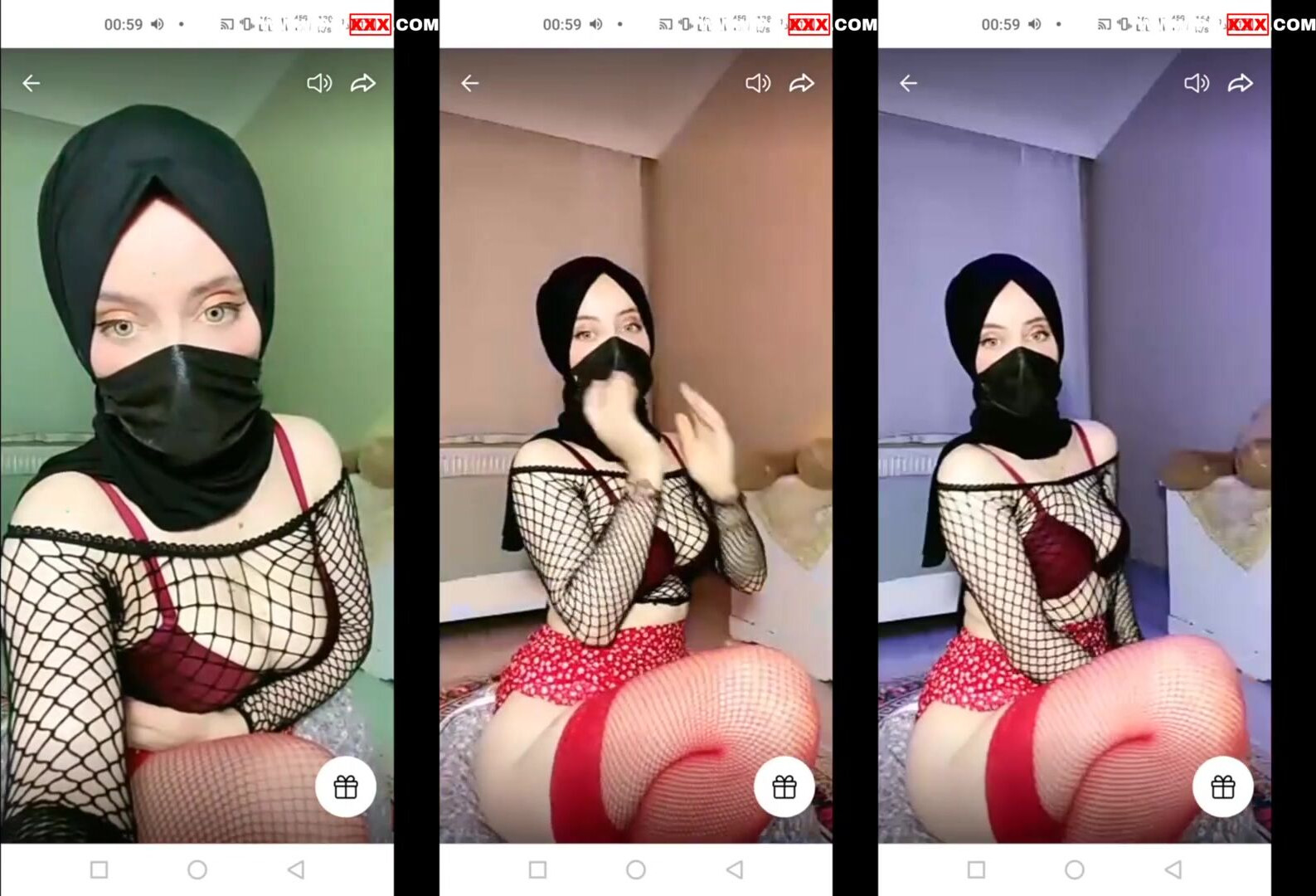 Türbanlı boncuk tangoda memelerini okşayıp kalçasını sergiliyor İfşa Videoları