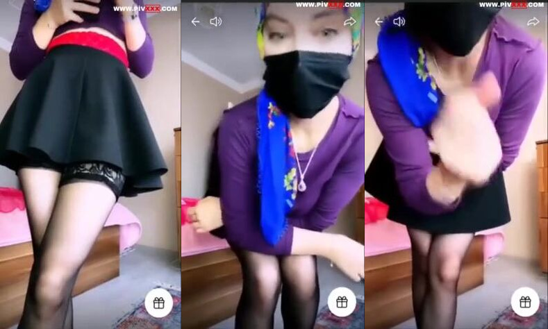 Türbanlı boncuk canlıda eteğini kaldırıp kalçalarını sallıyor İfşa Videoları