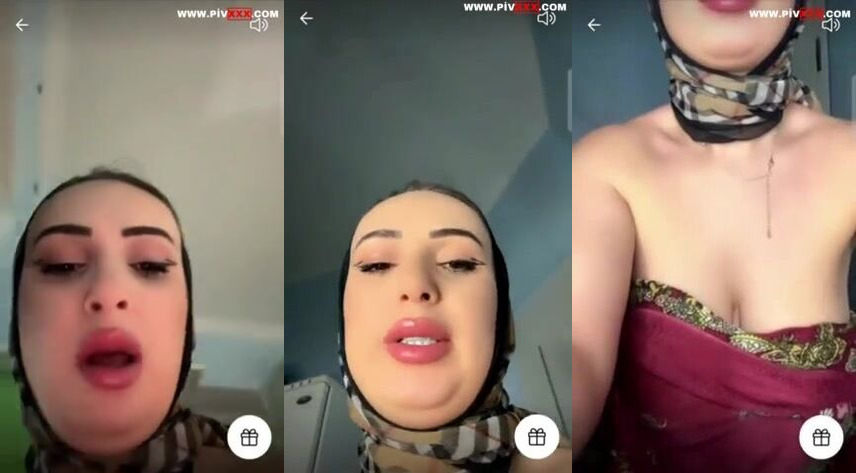 Biricik tango türbanıyla memelerini açıp okşuyor İfşa Videoları
