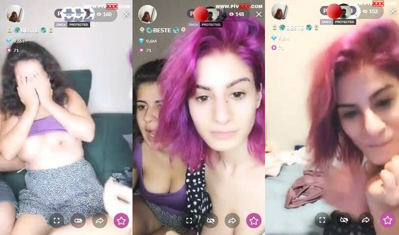 Beste burul tangoda lez arkadaşıyla memelerini açıp okşuyor İfşa Videoları