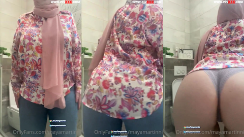 mayamartinni onlyfans videosunda türbanlı halde üstünü açıp kalçalarını gösterdi