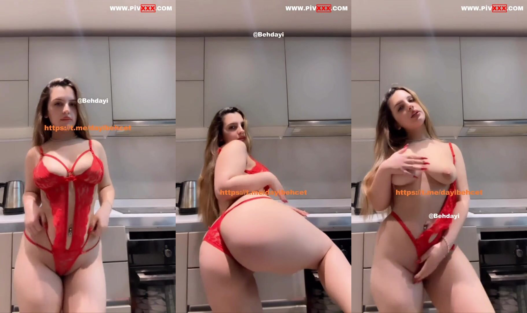 Tusem tango kırmızı iç çamaşırıyla kalçalarını sallayıp memelerini açıyor İfşa Videoları