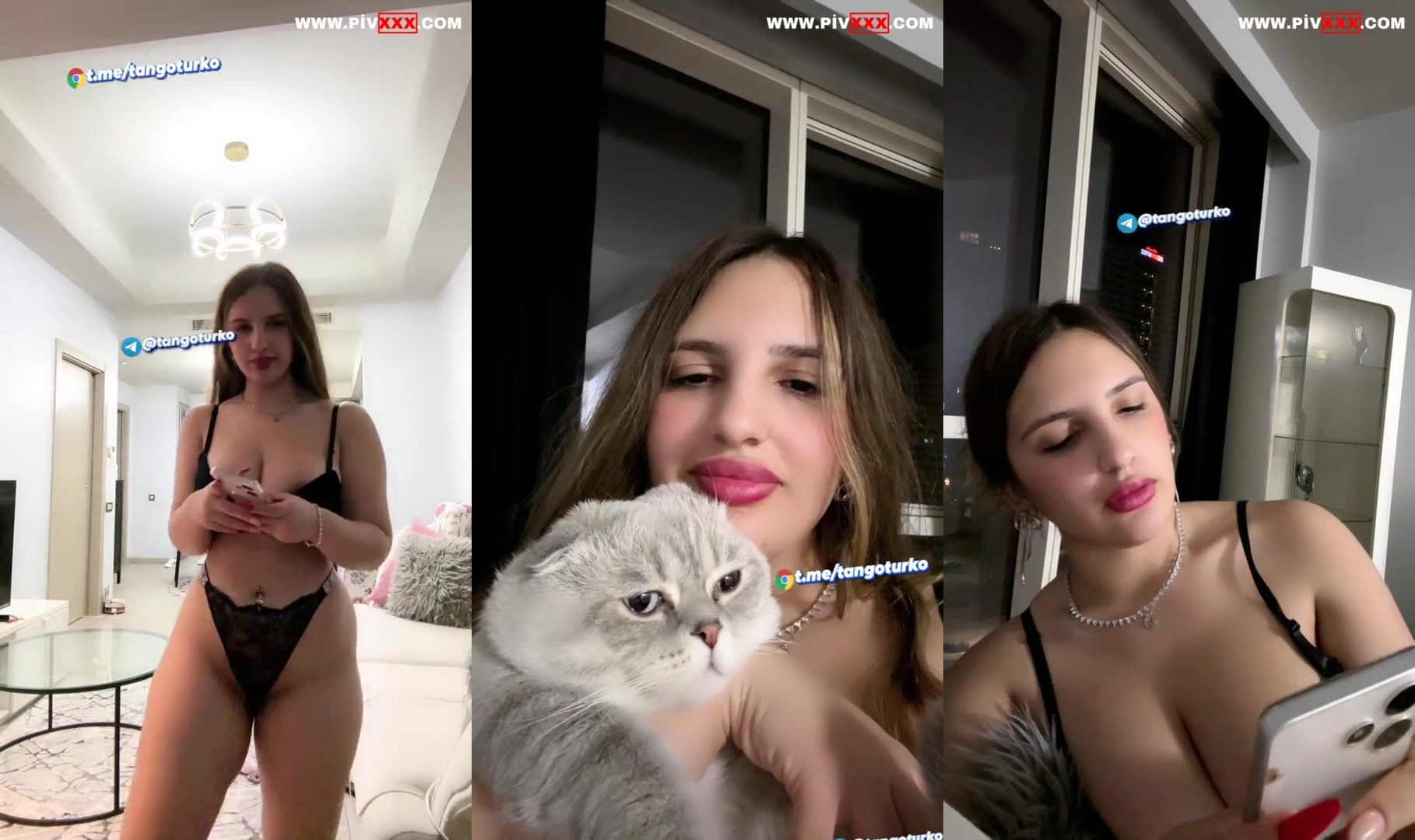 Tusem tango siyah iç çamaşırıyla vücudunu sergiliyor İfşa Videoları