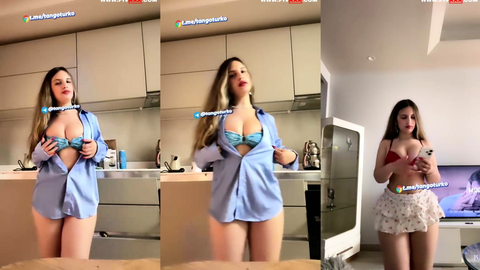 tusem tango tangoda memelerini açıp kalçalarını gösteriyor