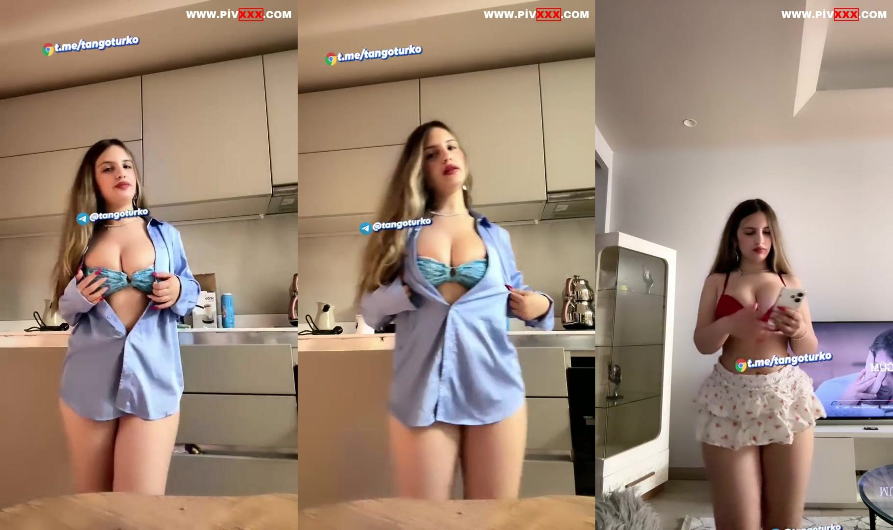 Tusem tango tangoda memelerini açıp kalçalarını gösteriyor İfşa Videoları
