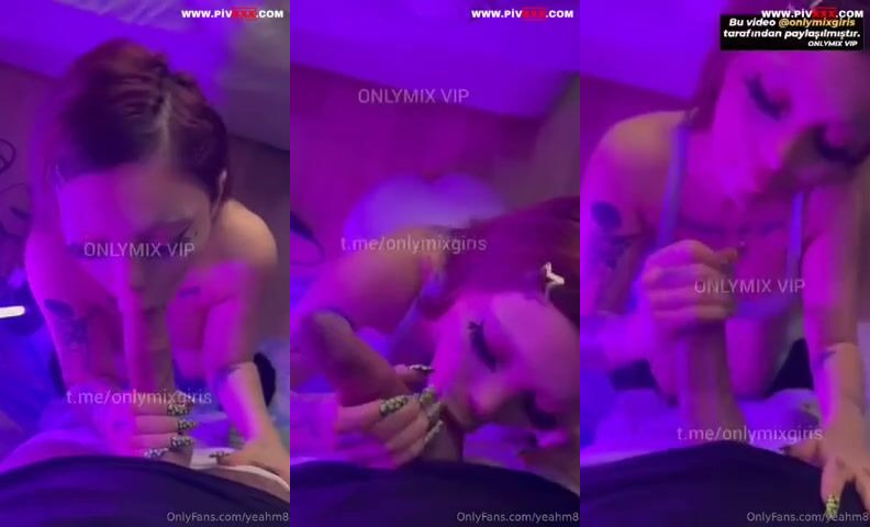 Yeahmur mor ışıkta sakso çekiyor, ağzını dolduruyor İfşa Videoları