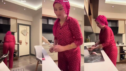 Fatma ile her telden mutfakta azgın şov yapıyor