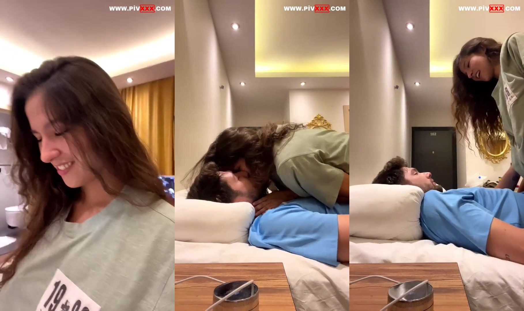 1cook1barmaid sevgilisiyle yatakta öpüşüp üstüne oturuyor İfşa Videoları