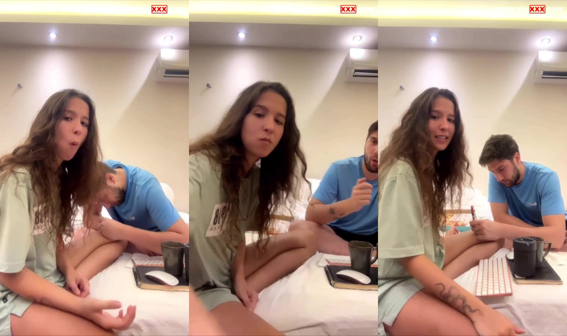 1cook1barmaid onlyfans videosunda sevgilisiyle yatakta sohbet edip gülüyor İfşa Videoları