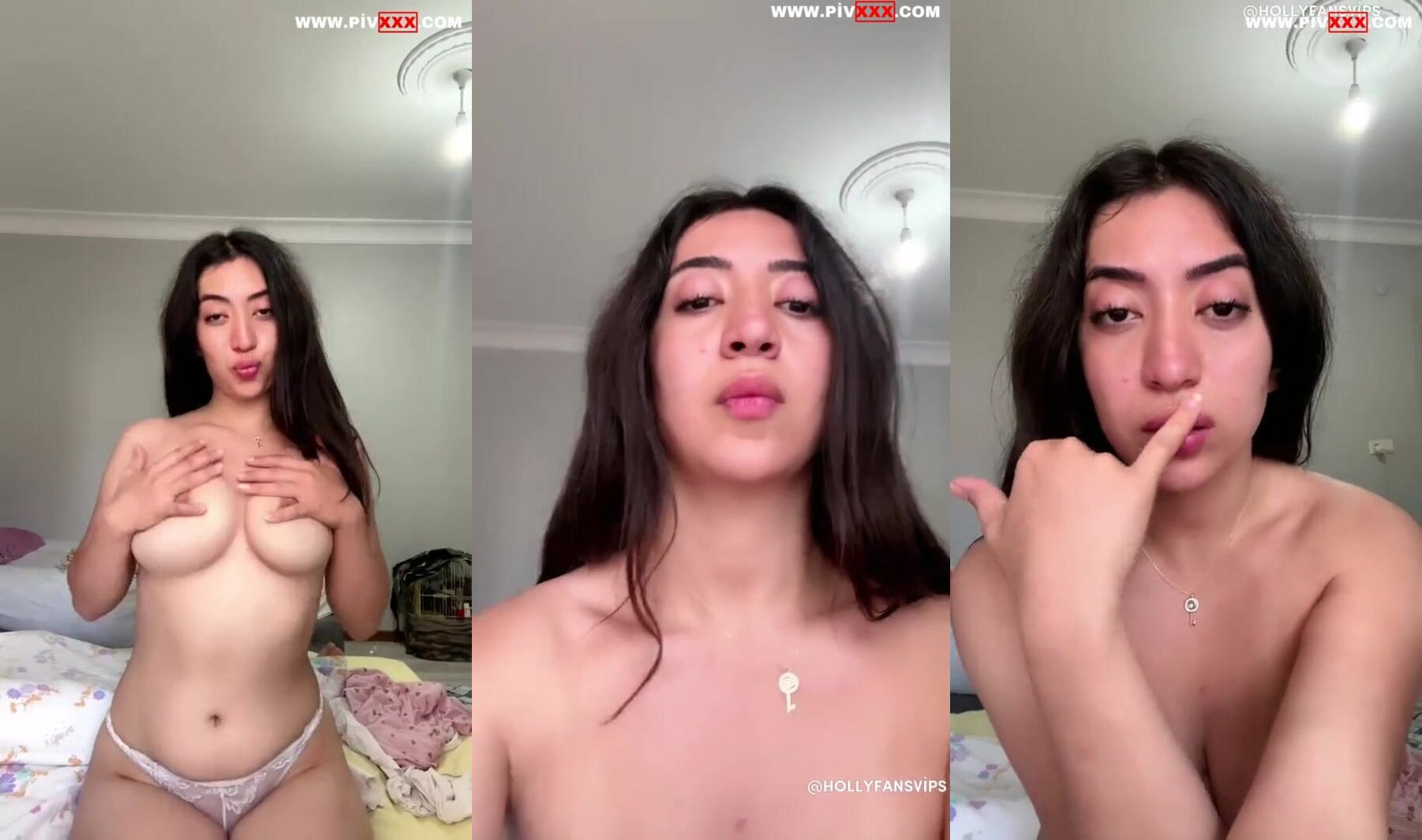Asen tango yatakta çıplak soyunup memelerini sıkıyor İfşa Videoları