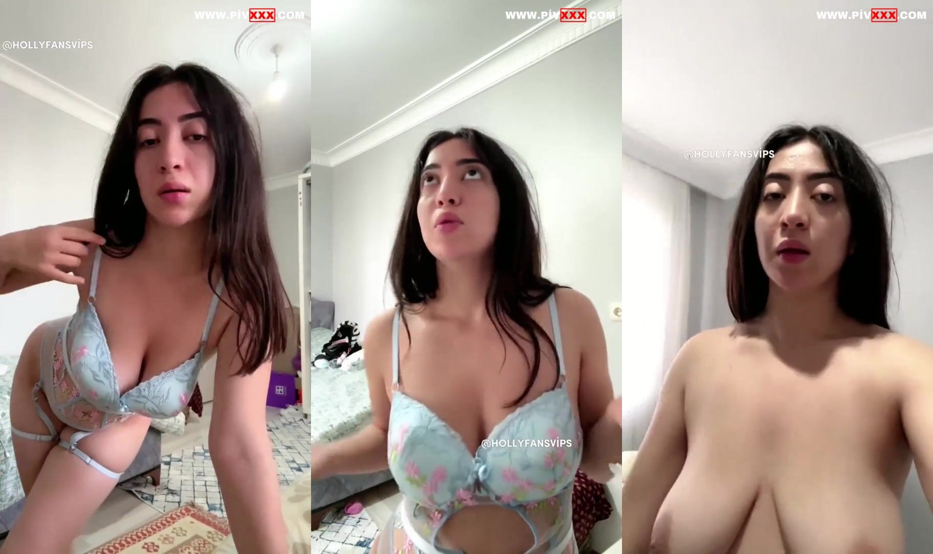 Asen tango seksi iç çamaşırıyla poz verip memelerini okşuyor İfşa Videoları