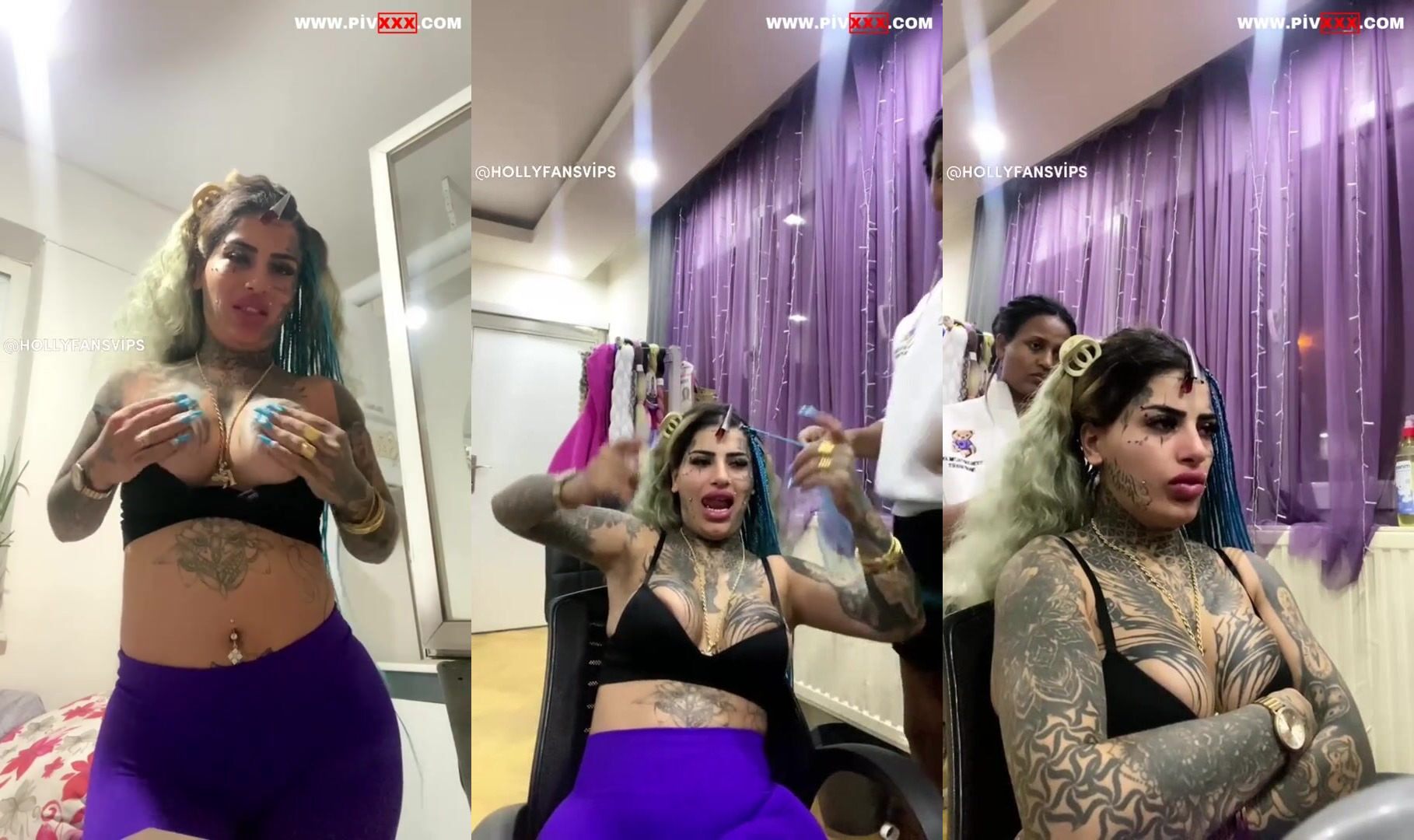 Raperin yılmaz saç yaptırırken memelerini açıp elliyor İfşa Videoları