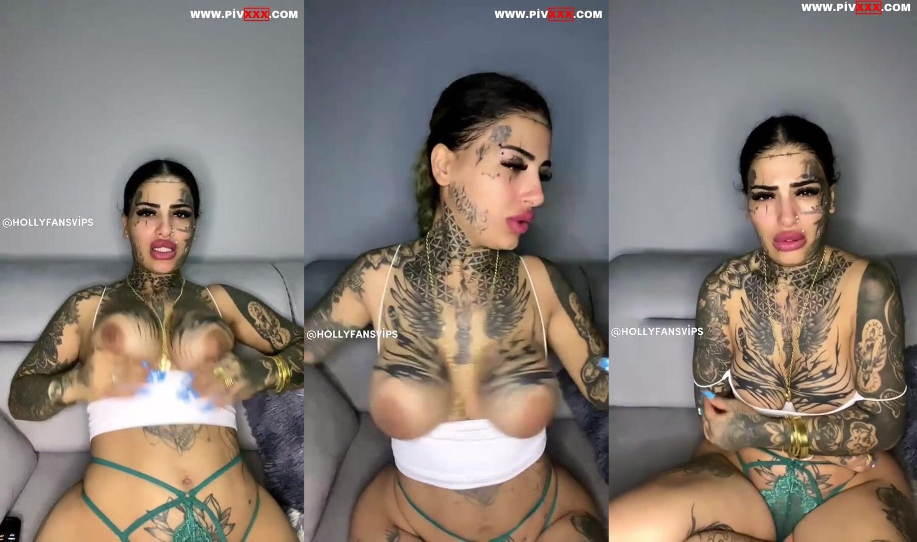 Raperin yılmaz dövmeli memelerini sıkıp amını parmaklıyor İfşa Videoları